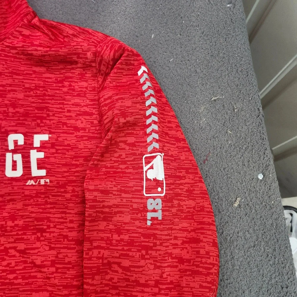 Majestic Boston Red Sox 2018 Postseason Do Damage Red Hoodie Mens Large 2329 - Picture 4 of 10